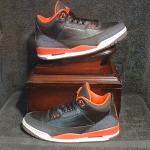 Air Jordan 3 Retro "BRIGHT CRIMSON" Mens Size-11, 100% Authentic!